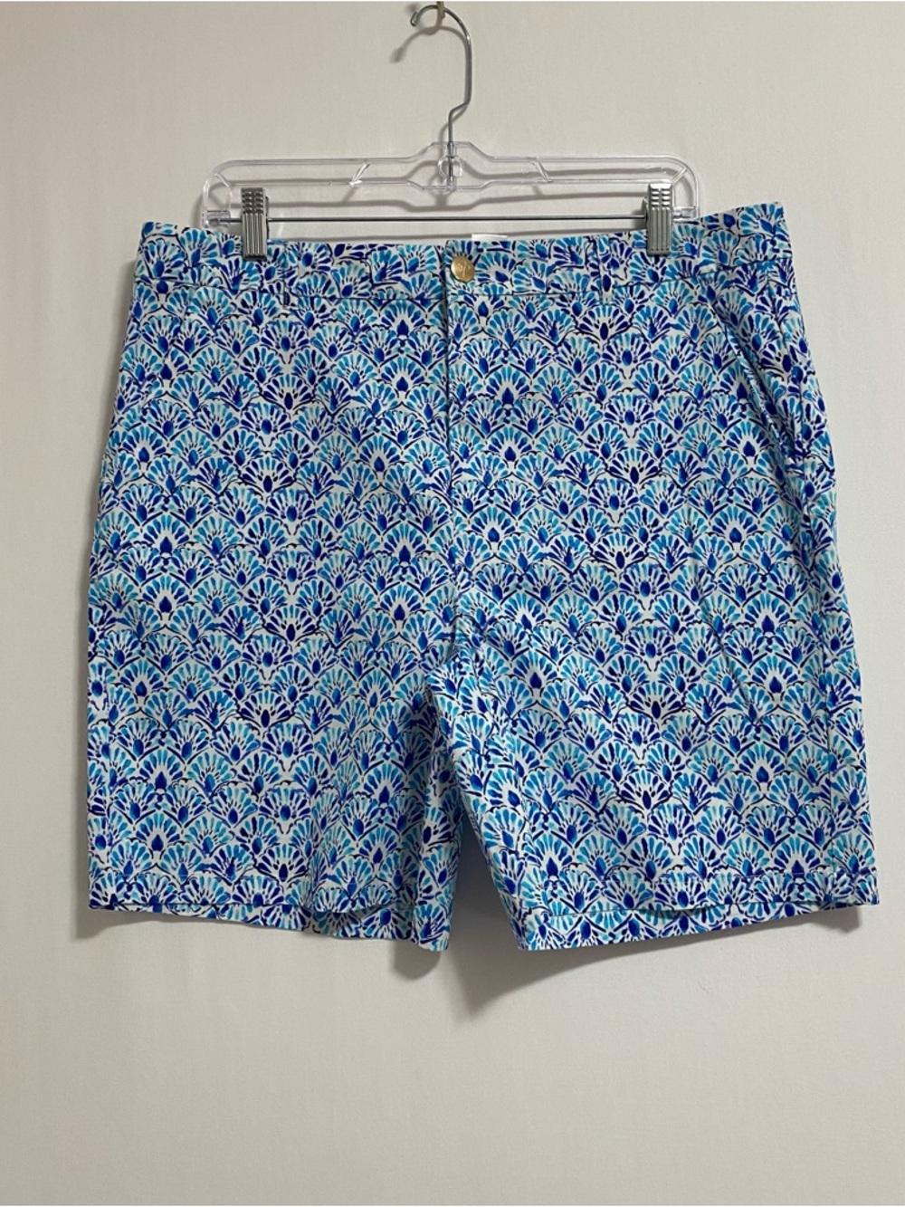 Women’s Blue Patterned Bermuda Shorts